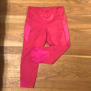 Pink workout capris